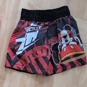 Disney Red and Black Mickey Mouse Shorts